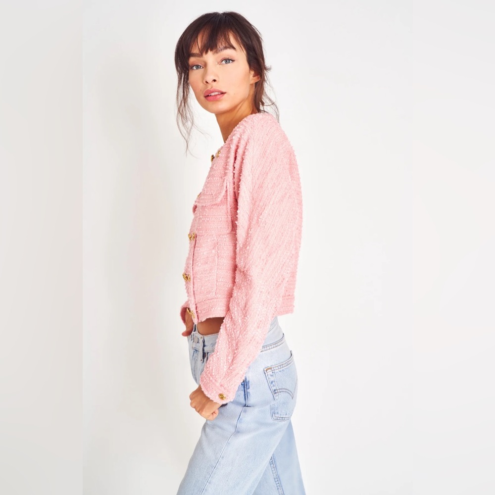 LoveShackFancy Keiran Jacket, Peony, Small - Picture 7 of 12